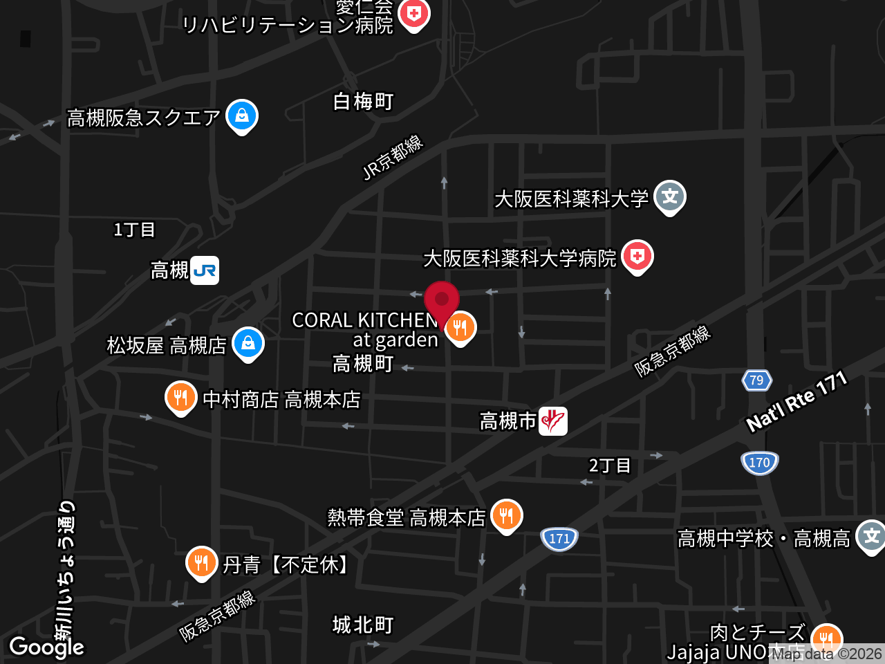 ホルモンとハラミとわたし。の周辺地図